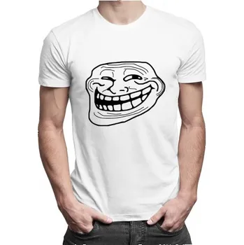 Žertovný předmět Trollface - pánské tričko s potiskem- Tričkový.cz