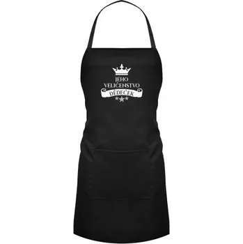 Žertovný předmět Jeho veličenstvo dědeček - zástěra- Tričkový.cz
