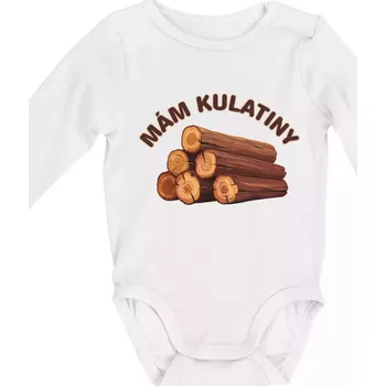 Kojenecký body Mám kulatiny bez věku - Body kojenecké s dlouhým rukávem - Dlouhý r. do 3 měs ( Bílá )