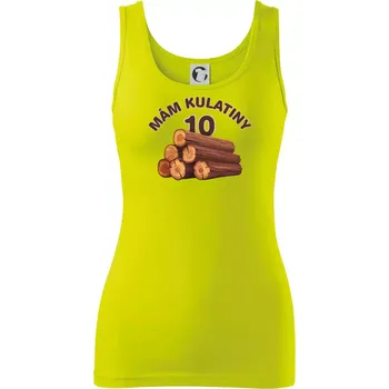 Mám kulatiny 10 - Dámské tílko - S ( Limetková )