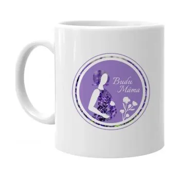 Žertovný předmět Budu máma - hrnek s potiskem- Tričkový.cz