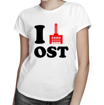 Žertovný předmět I love Ostrava - dámské tričko s potiskem- Tričkový.cz