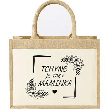 Žertovný předmět Tchyně je taky maminka - Jutová taška s potiskem- Tričkový.cz