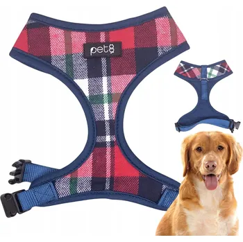 Postroj pro psa BEZTLAKOVÉ POSTROJE PRO PSA PRODYŠNÉ POSTROJE ELEGANT NAVY RED L