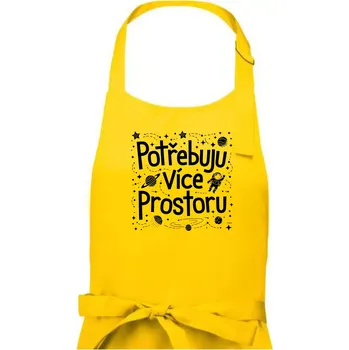 Kuchyňská zástěra Potřebuju více prostoru - Pánská zástěra na vaření - Univerzální velikost ( Žlutá )