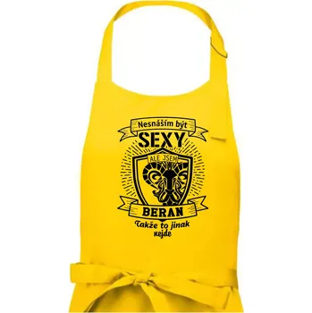 Kuchyňská zástěra Nesnáším být tak skvělý - Beran - Dámská zástěra na vaření - Univerzální velikost ( Žlutá )