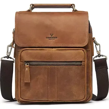 Humerpaul kožená taška Crazy horse Régis Camel 7L