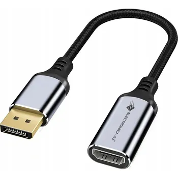 Video kabel Adaptér / Převodník DisplayPort DP (samec) na HDMI (samice) kabel 4K 30Hz