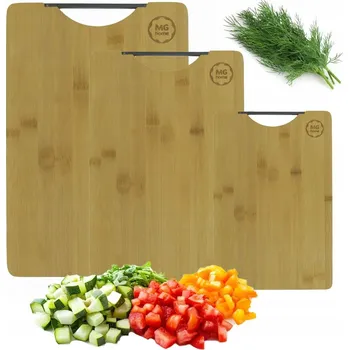 Kuchyňské prkénko Krájecí prkénka sada 3 kusy 24/30/40 cm MG Home dřevěná