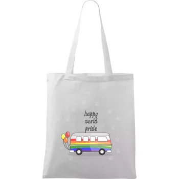 Happy world pride - Taška bavlněná - 42 x 38 cm ( Bílá )