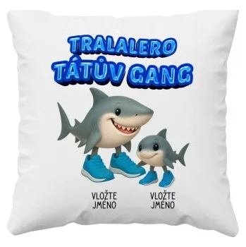 Žertovný předmět Tralalero Tátův Gang - jedno dítě - Italian brainrot - polštář s potiskem - personalizovaný produkt- Tričkový.cz