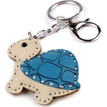 Přívěsek na batoh / klíče želva, dinosaurus - 3 modrá želva
