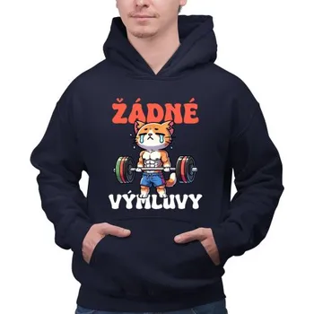 Žertovný předmět Žádné výmluvy - pánská mikina s potiskem- Tričkový.cz