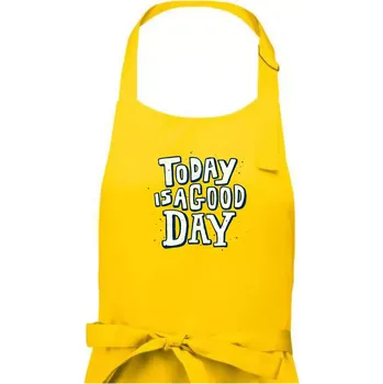 Kuchyňská zástěra Today is a good day - Dámská zástěra na vaření - Univerzální velikost ( Žlutá )