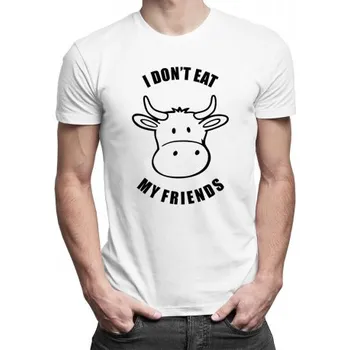 Žertovný předmět I don't eat my friends - pánské tričko s potiskem- Tričkový.cz