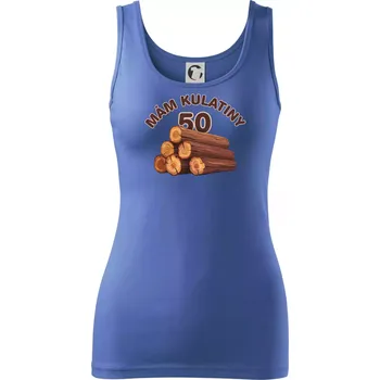 Dámské tričko Mám kulatiny 50 - Dámské tílko - S ( Azurově modrá )
