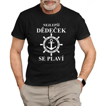 Žertovný předmět Nejlepší dědeček se plaví - pánské tričko s potiskem- Tričkový.cz
