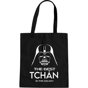 Žertovný předmět The best tchán in the galaxy - taška s potiskem- Tričkový.cz