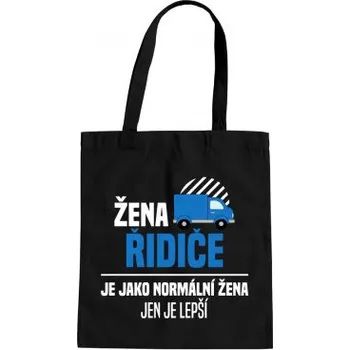 Žertovný předmět Žena řidiče je jako normální žena, jen je lepší - taška s potiskem- Tričkový.cz