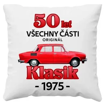 Žertovný předmět 50 let - všechny části originál - Klasik 1975 - polštář s potiskem- Tričkový.cz