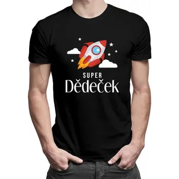 Žertovný předmět Super dědeček - pánské tričko s potiskem- Tričkový.cz