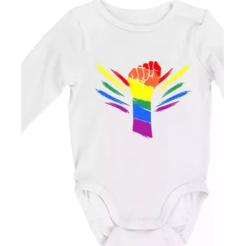 Ruka blesky - Body kojenecké s dlouhým rukávem - Dlouhý r. do 3 měs ( Bílá )