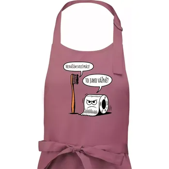 Kuchyňská zástěra Nesnáším svoji práci - Pánská zástěra na vaření - Univerzální velikost ( Starorůžová )