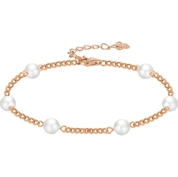 Náramek Olivie Stříbrný perlový náramek ROSE 9706 ≤2,9 g.