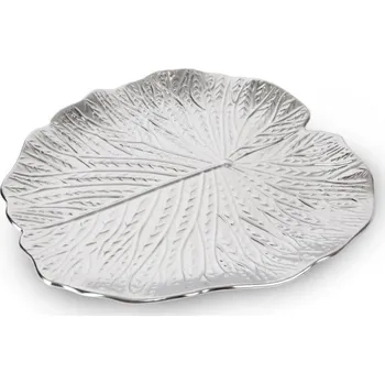 Talíř Dekorační talíř KALINA 01 stříbrný