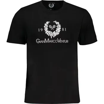 Pánské tričko Černé triko Gian Marco Venturi GIAN MARCO VENTURI černá | bílá 3364791