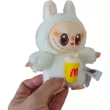 plyšák Plyšová hračka Labubu na kabelky s kelímkem