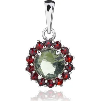 Řetízek Český Granát Jan Kos jewellery Stříbrný přívěsek 32107833