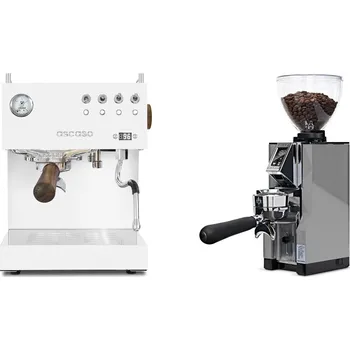 Kávovar Ascaso Steel DUO PID, White&Wood + Eureka Mignon Libra 65 All…