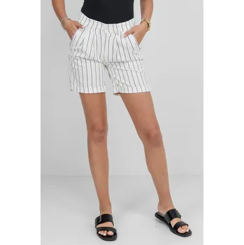 Dámské kraťasy Red Button dámské kraťasy s proužkem Cleo off white/modré Velikost: 38