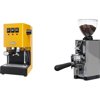 Kávovar Gaggia Classic E24, yellow + Eureka Mignon Libra 65 All Purpose…