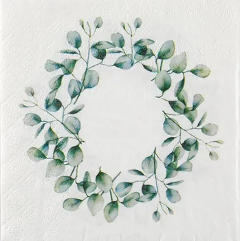 Papírový ubrousek Santex Ubrousky papírové Lístkový věneček 33 x 33 cm 20ks