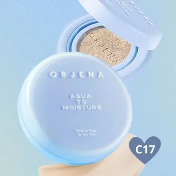 Make-up ORJENA - Aqua To Moisture Cushion SPF50+PA+++, C17 COOL IVORY - Hydratační SPF make-up - 14 g
