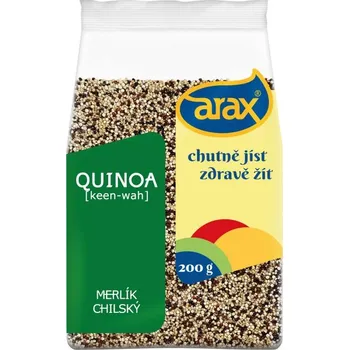 Čokoláda ARAX Quinoa tříbarevná (červená + bílá + černá) 200 g