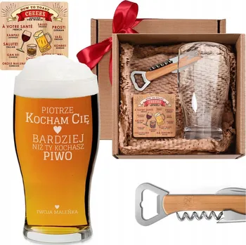 Sklenice Sklenice na pivo Pivní Sklenice s gravírováním 570ml vánoční Dárek pro manžela/přítele