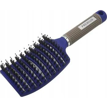 kartáč na vlasy Kartáč DRABINKA s kančími štětinami - modrý