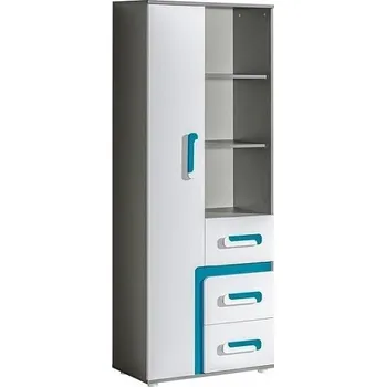 Domel Regál Apetito BIS 4 Barevné provedení: antracit + bílá + modrá