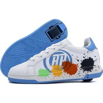 Kolečkové brusle Breezy Rollers - Splash White/Light Blue - boty s kolečkem Velikost boty: 32
