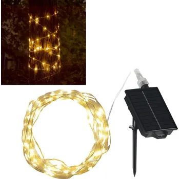 Venkovní osvětlení LED Solární dekorační řetěz LED/3,7V 1800 mAh 10 m IP44 + dálkové ovládání
