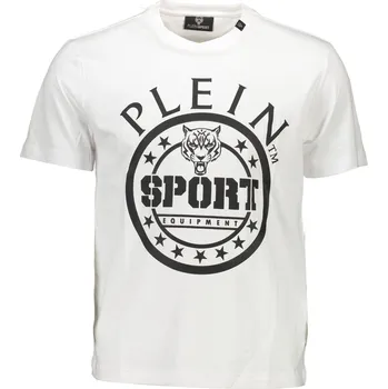 Pánské tričko Bílé pánské triko PLEIN SPORT Plein Sport černá | bílá 3361676