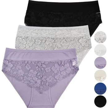 Kalhotky FANNIFEN Dámská kalhotky YW4199 3 ks Barva: Mix, Velikost: 2XL