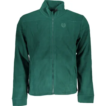 Pánská mikina Pánská zelená fleecová mikina na zip GIAN MARCO VENTURI zelená 3363357