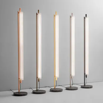 Lampička OLEV LED stojací lampa TRISEL, zemitě hnědá, kov, 2 700 K, stmívatelné terakota, čirá LED 27,1 W celkem - Doprava zdarma