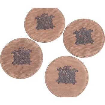 Podtácek Kožený Podtácek H "Hasiči Znak 01" - Dárek pro hasiče / záchranáře