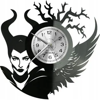 Hodiny ZLOBA KRÁLOVNA ČARODĚJNICE MAGIE HODINY NÁSTĚNNÉ VINYLOVÁ DESKA DÁREK UP
