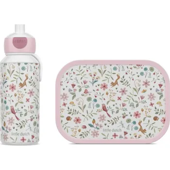 Svačinový box LITTLE DUTCH Svačinový set (láhev 400ml+box) Fairy Wonders Bezpečné potraviny